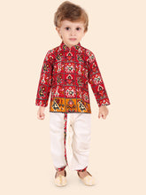 Boys Ethnic Kurta Dhoti Set – Red