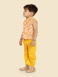 Boys Ethnic Gold Kurta Dhoti Set