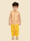 Boys Ethnic Gold Kurta Dhoti Set