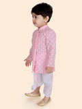 Cotton Full Sleeves Ethnic Motifs Printed Dhoti Kurta Set 13112 Pink