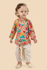 Vibrant Multi-Color Indian Dhoti Set for boys