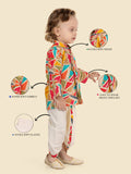 Vibrant Multi-Color Indian Dhoti Set for Boys – Festive Ethnic Wear