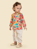 Vibrant Multi-Color Indian Dhoti Set for Boys – Festive Ethnic Wear