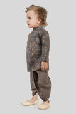 Charcoal Grey Indian Dhoti Set for Boys