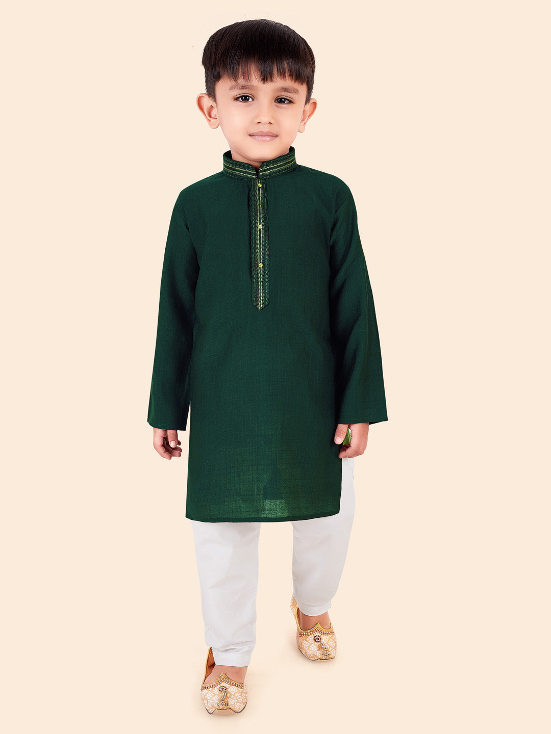 Classic Cotton Silk Kurta Pyjama Set for Boys