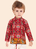Boys Ethnic Kurta Dhoti Set – Red