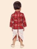 Boys Ethnic Kurta Dhoti Set – Red