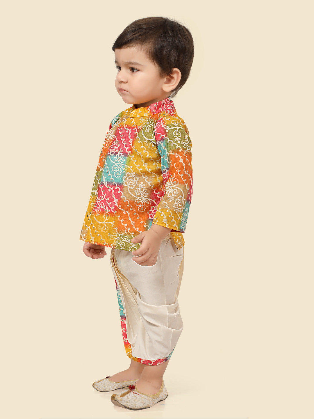 Multi Colour Kurta Dhoti Set