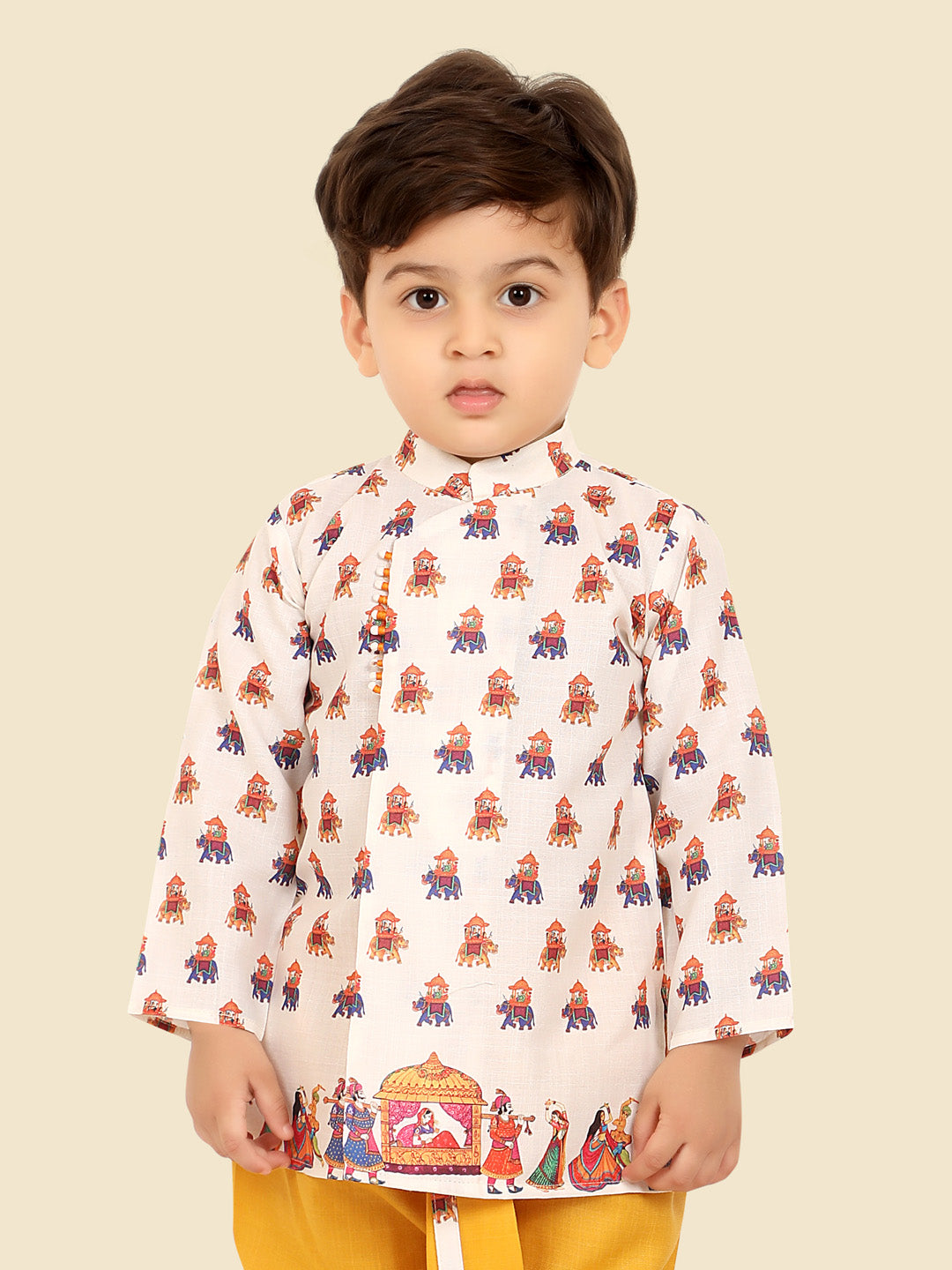 Gold Kurta Dhoti Set
