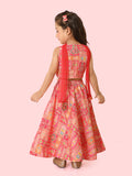 Elegant Pink Ghagra Choli Set for Girls – Traditional Festive Wear with Dupatta