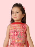 Elegant Pink Ghagra Choli Set for Girls – Traditional Festive Wear with Dupatta