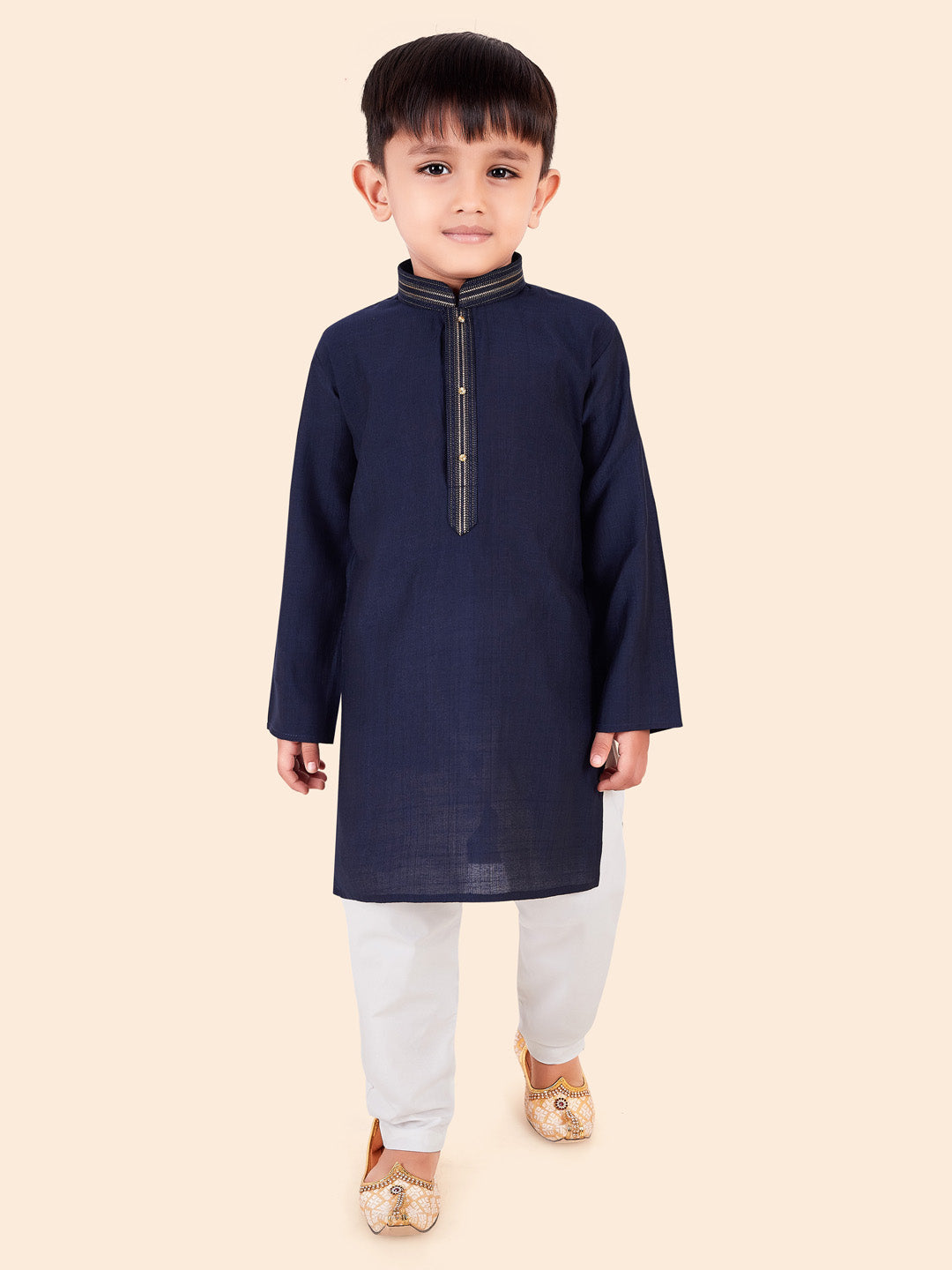 Classic Cotton Silk Kurta Pyjama Set for Boys