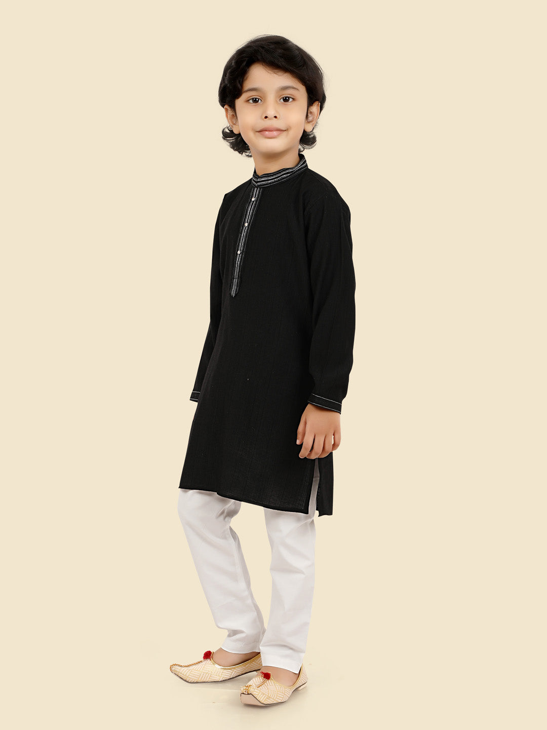 Classic Cotton Silk Kurta Pyjama Set for Boys