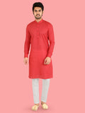 Men's Cotton Blend Kurta Pyjama Set