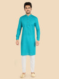 Men's Cotton Blend Kurta Pyjama Set