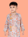 Fawn Cotton Blend Kurta Pyjama Set for Boys