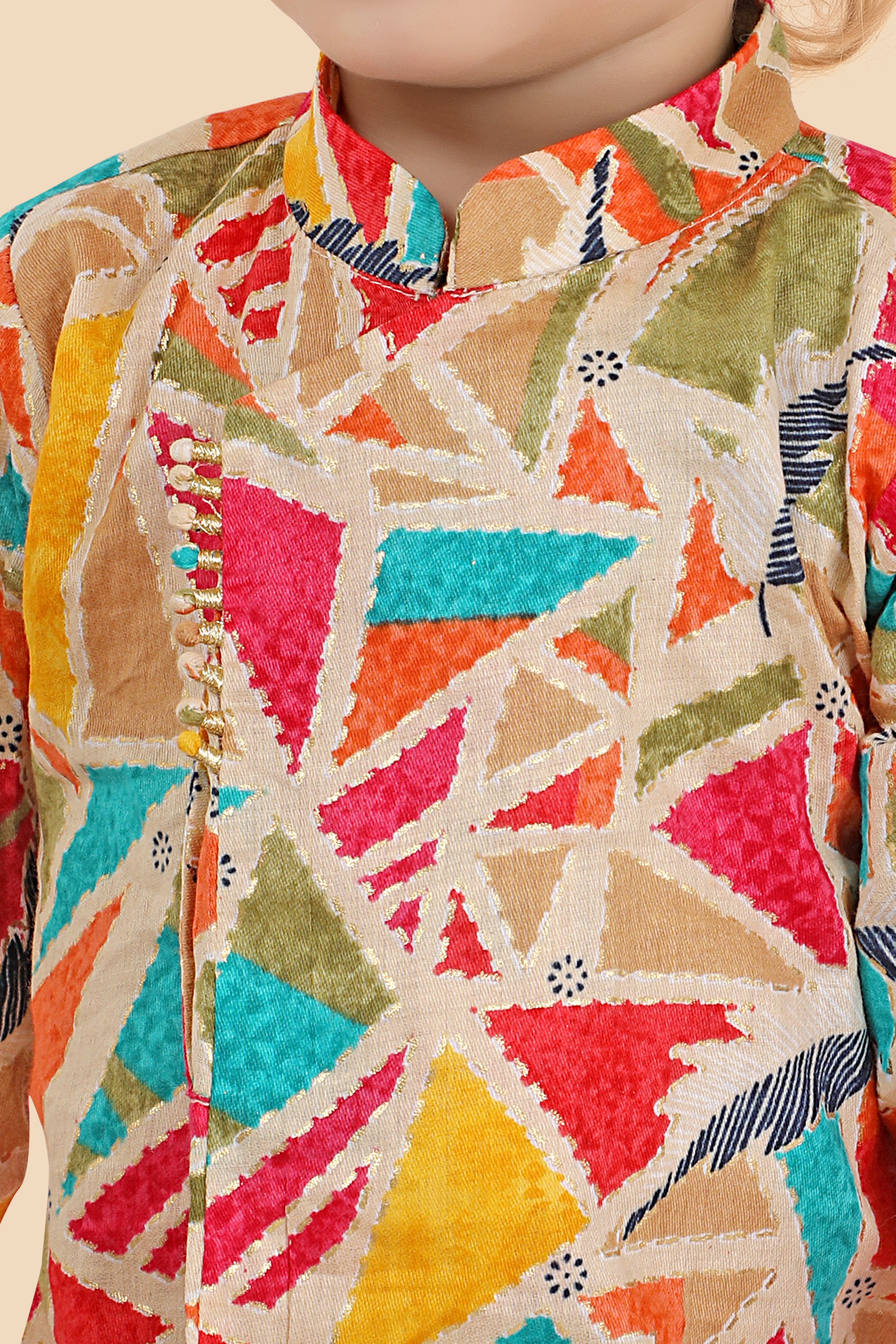 Vibrant Multi-Color Indian Dhoti Set for boys