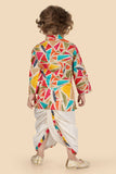 Vibrant Multi-Color Indian Dhoti Set for boys
