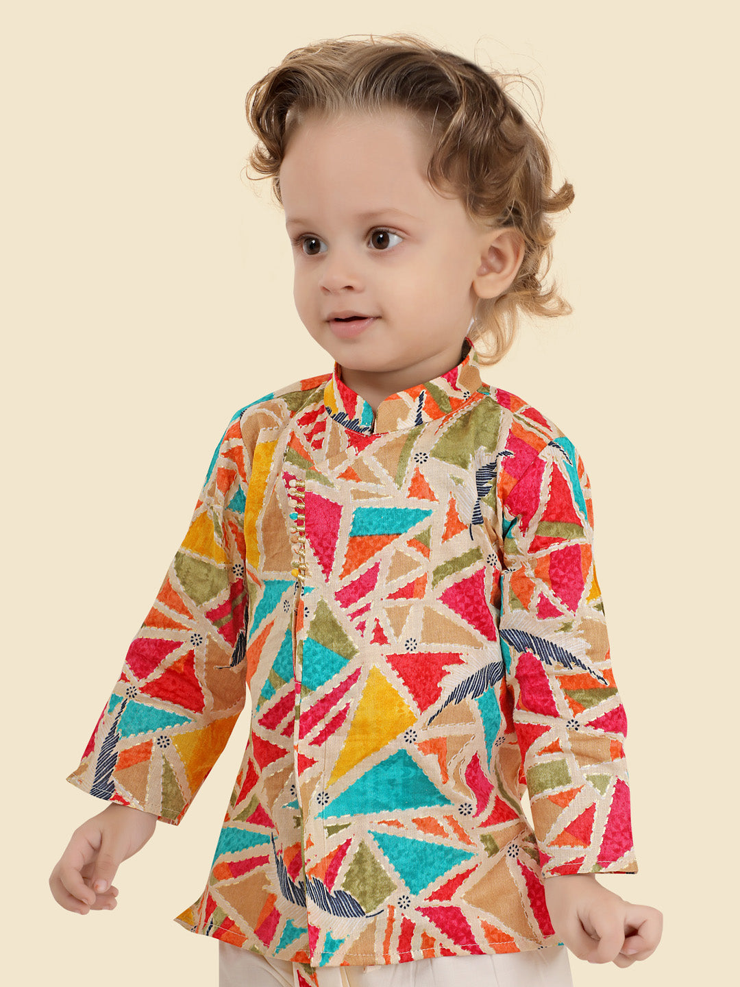 Vibrant Multi-Color Indian Dhoti Set for Boys – Festive Ethnic Wear