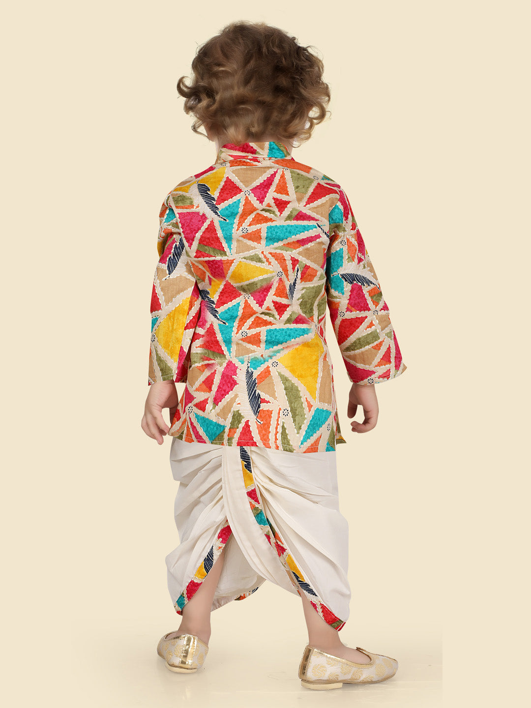Vibrant Multi-Color Indian Dhoti Set for Boys – Festive Ethnic Wear