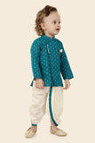 Sea Green Indian Dhoti Set for Newborn to 9 years Boys