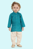 Sophisticated Sea Green Indian Kurta Set for boys