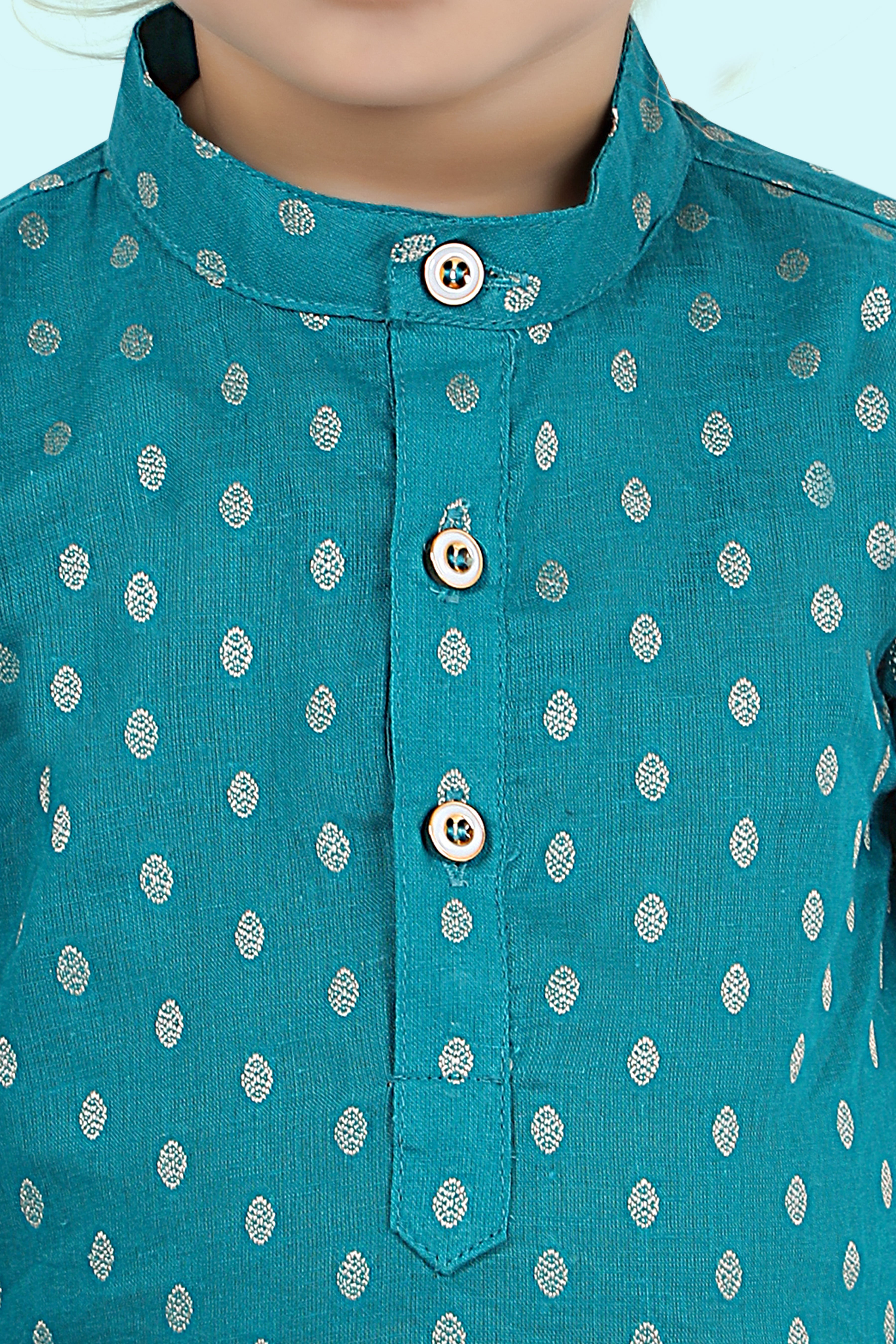 Sophisticated Sea Green Indian Kurta Set for boys