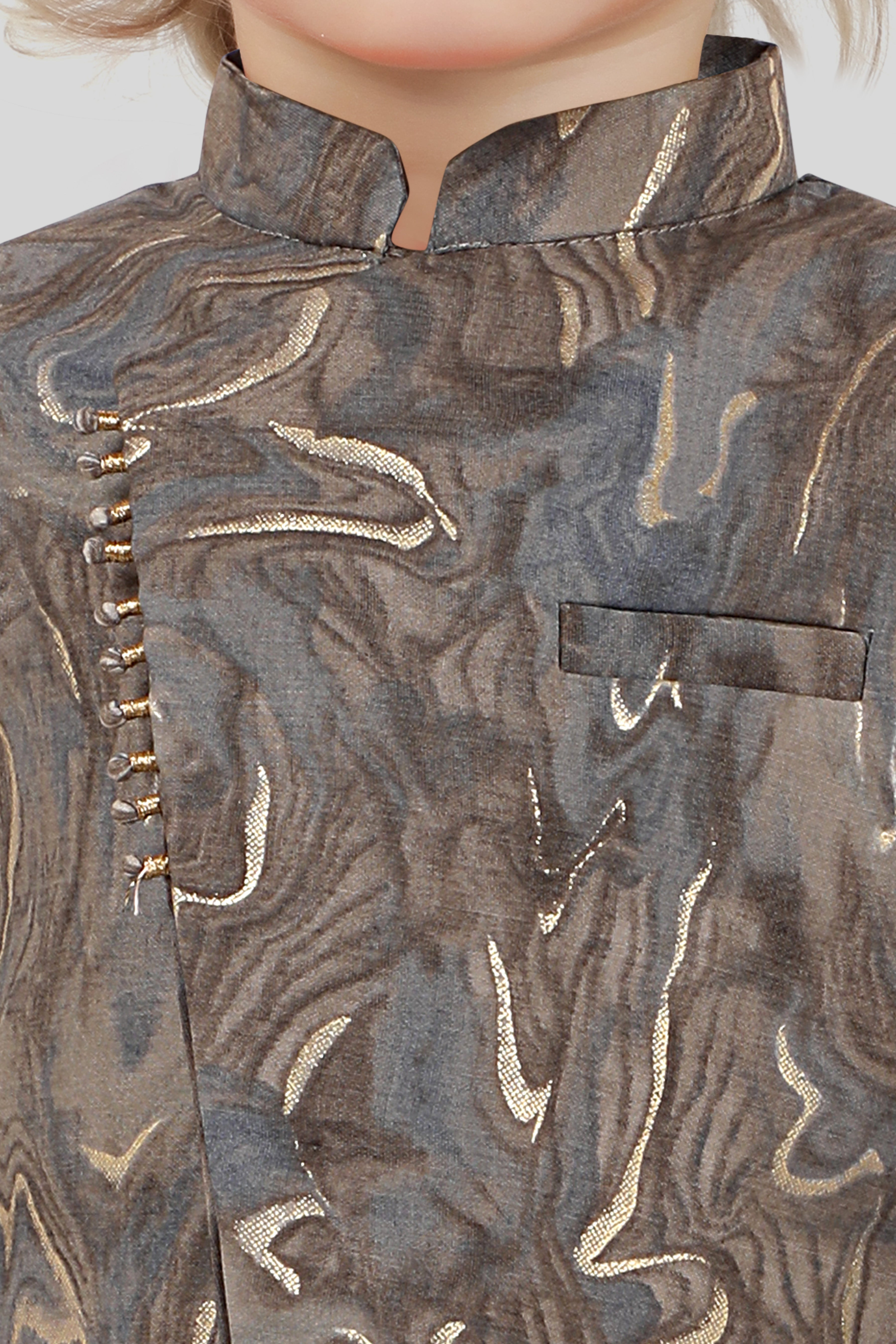 Charcoal Grey Indian Dhoti Set for Boys