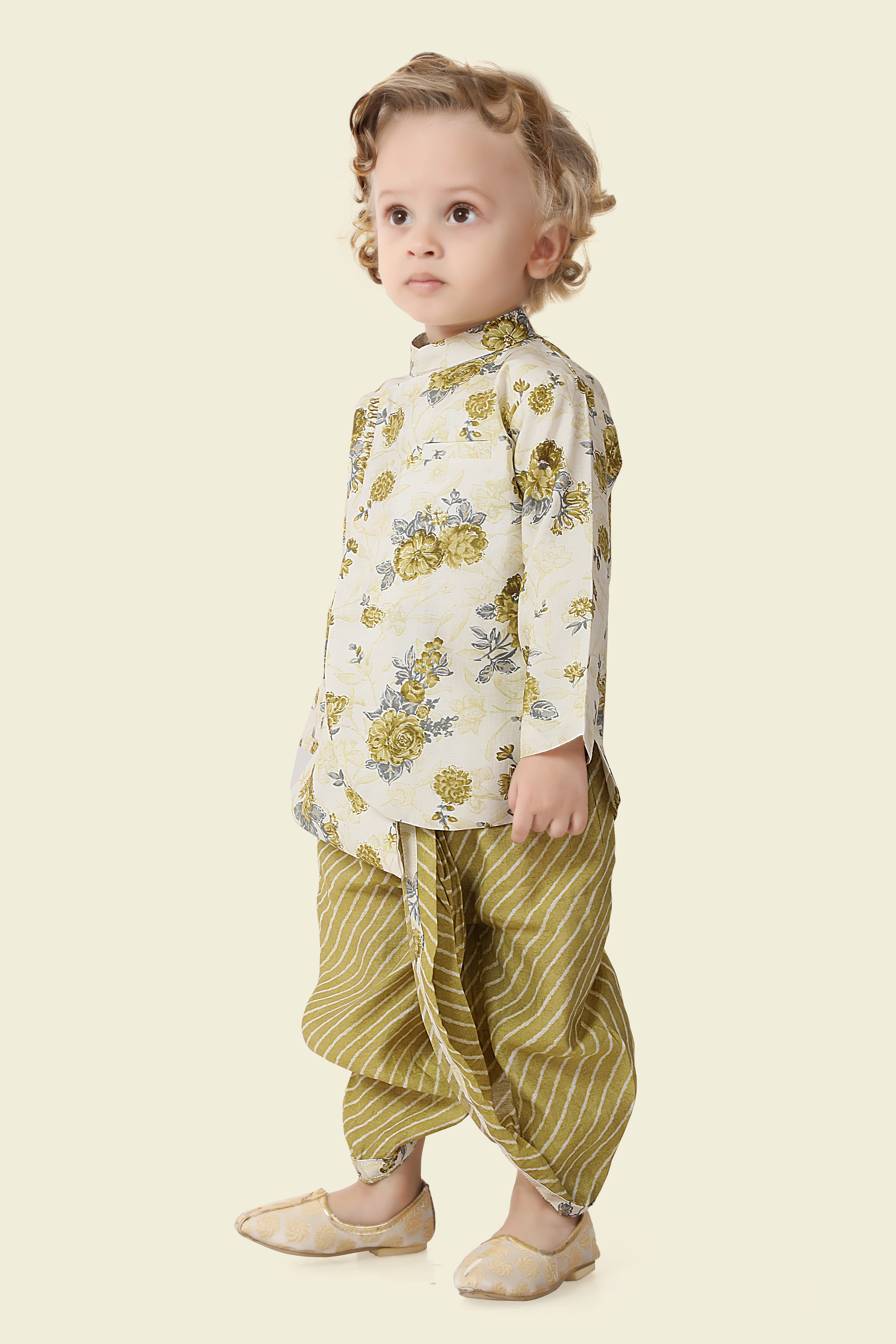 Emerald Green Indian Dhoti Set for boys