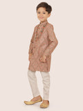 Mud Heavy EmbroiderySherwani Set with Long Sleeve Kurta & Pant style Pyjama For Boys