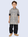 N.Blue Digital Print Pathani set & Pant style Pyjama For Boys