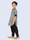 N.Blue Digital Print Pathani set & Pant style Pyjama For Boys