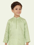 Parrot Jacquard KurtaSet with Long Sleeve Kurta & Pant style Pyjama For Boys