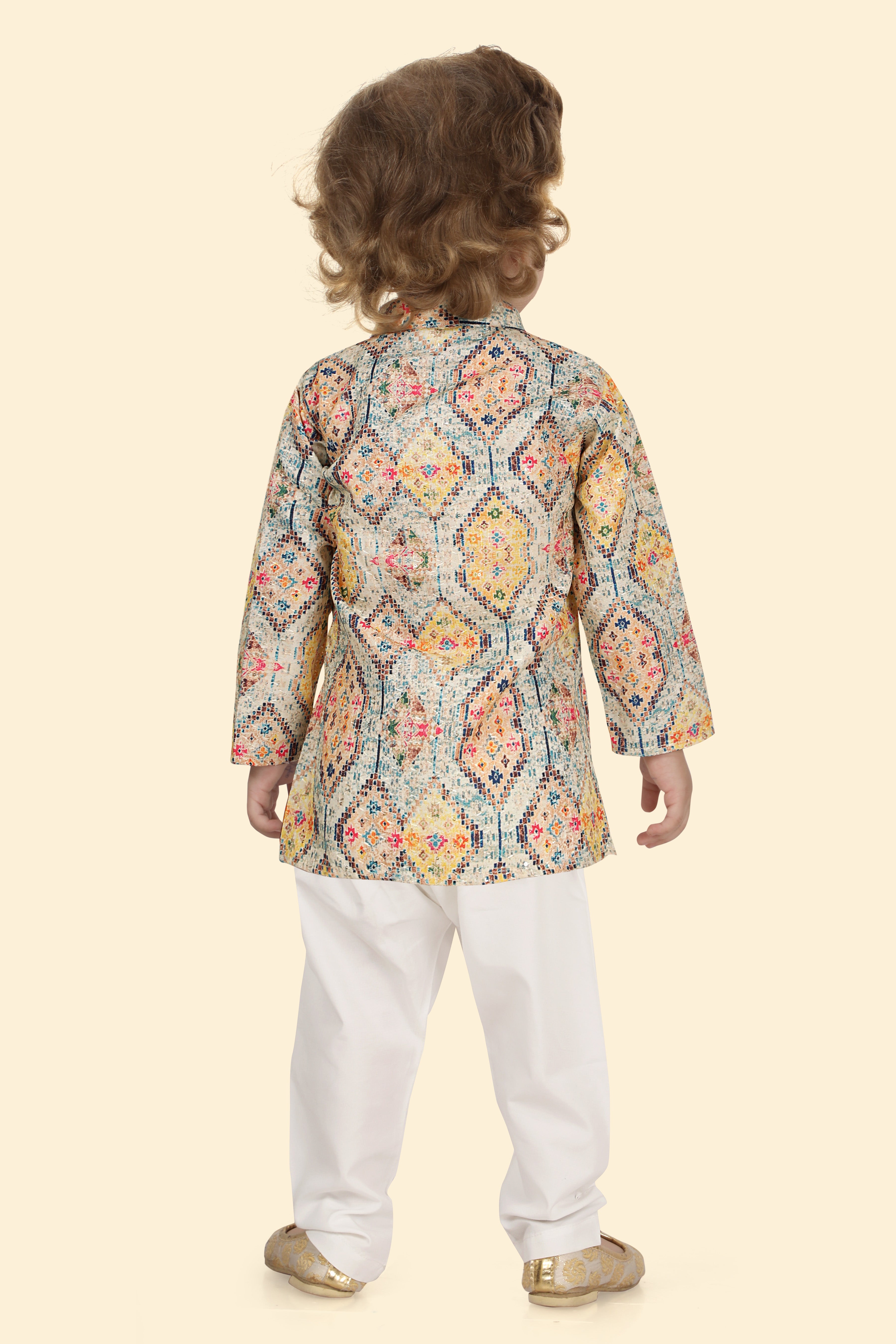 Radiant Gold Kurta Set for boys